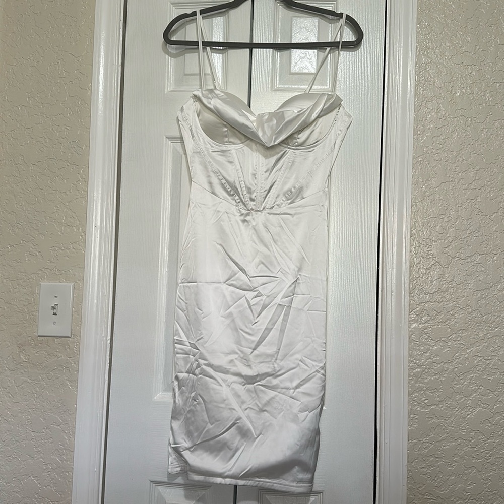 White mini corset dress!